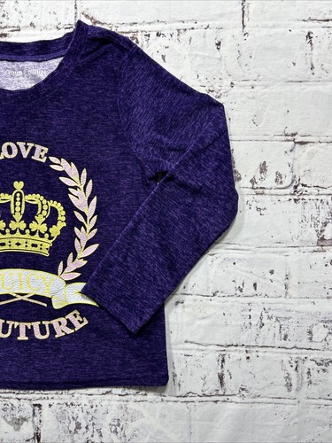 Juicy Couture Love Purple Long Sleeve Sleepwear Top Girls Size 7/8 - Picture 7 of 10
