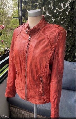 Lederjacke von Gipsy Gr.L passt b.d.G.38 40 rot - Bild 6 von 11