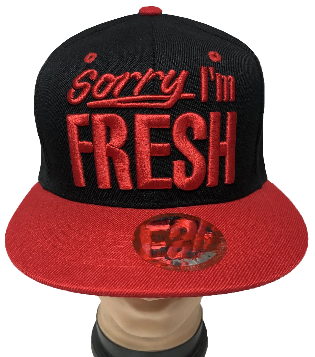 SORRY IM FRESH Embroidered Snapback Flat Brim Adjustable Baseball Cap Hats LOT