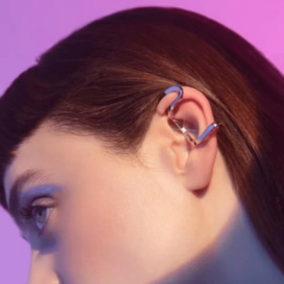 NWT MAM Originals ASYMMETRIC SILVER EAR-CUFF #919. New in Box OS Left