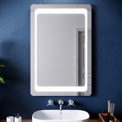 LED Illuminated Bathroom Mirror with Demister Infrared Sensor Switch 900x600mm eBay