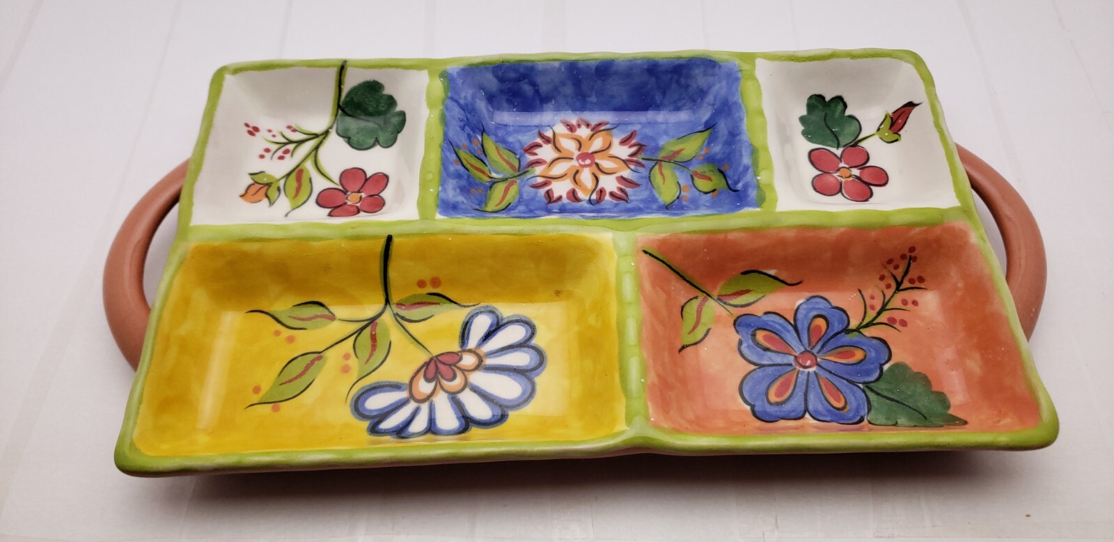 Rommel Nueva for Saparna 5 Divided Serving Dish platter no chips light ...