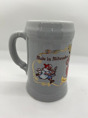 Usinger's Milwaukee 1980 Sausage 100 Years Elf Gnome Ceramic Stein Mug Cup