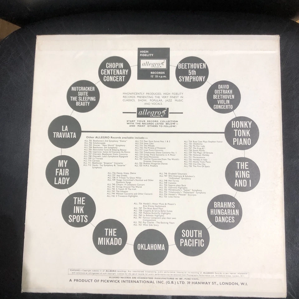 Kiss Me Kate & Can  Can ; Mimi Benzell & Felix Night 1965 LP Vinyl Allegro Label - Image 2 of 4