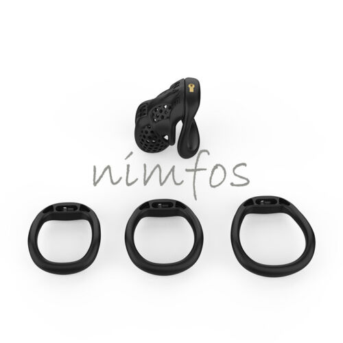 2025 NEW Male Chastity Device Breathable Cage Mini Lock with 3 Rings Lock - Picture 8 of 10