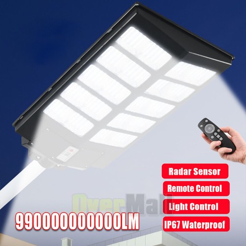 990000000000LM 1000W Outdoor Commercial Solar Street Light Parking Lot Road Lamp - Picture 2 of 24