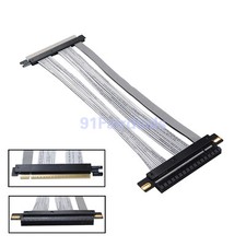 PCIE 4.0 X16 Riser Cable High Speed Flexible Double Sided 180 Degree GPU