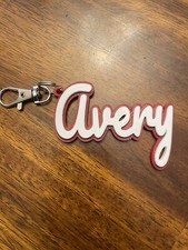 Custom Name Keychain, Zipper Pull, Personalized 3D Printed