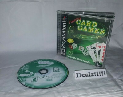 FAMILY CARD GAMES FUN PACK (PS1) (PSX) (PLAYSTATION 1) Complete w/ Manual 