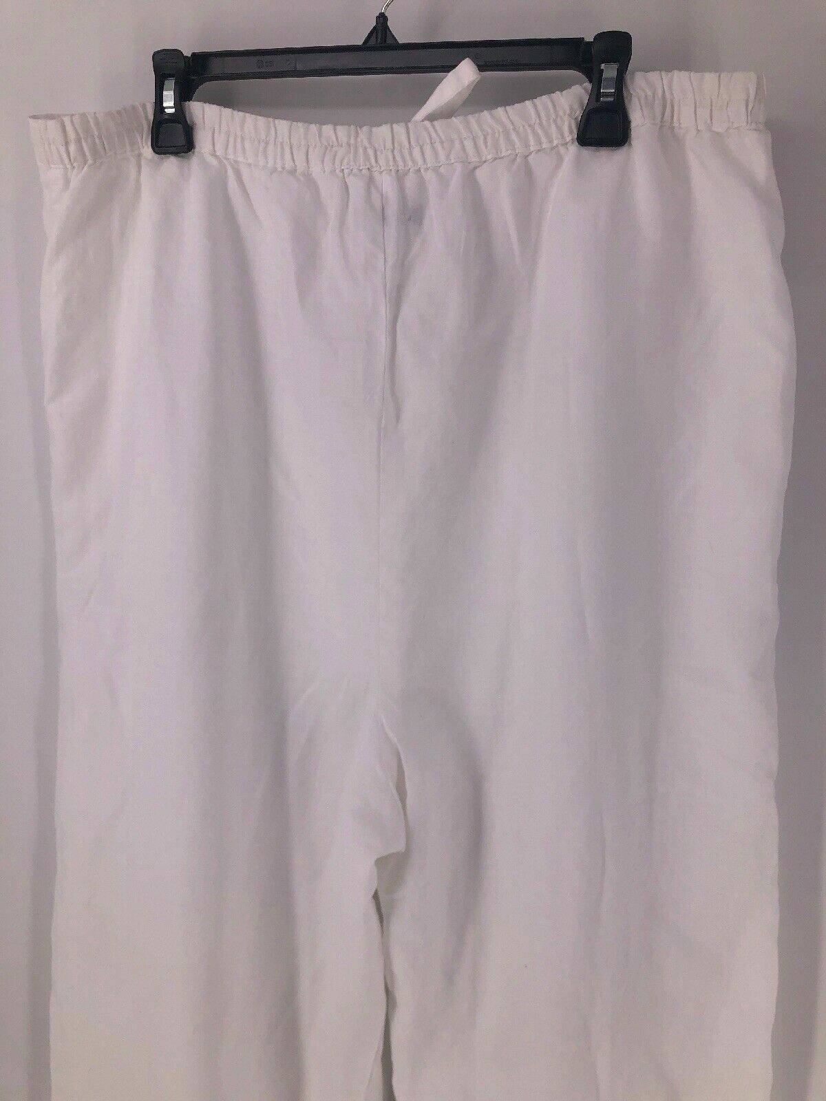 Rene Margo Solid White Lined Drawstring Ramie Wid… - image 6