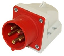 CEE Stecker Wandstecker Drehstrom Starkstrom 32A  380V/400V  IP44 NEU