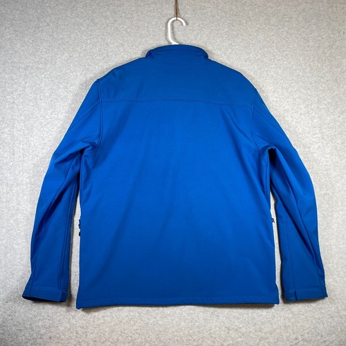 CLIQUE Jacket Adult Large Blue Long Sleeve Full Zip Pockets Bungee Waist Men's - Picture 8 of 11