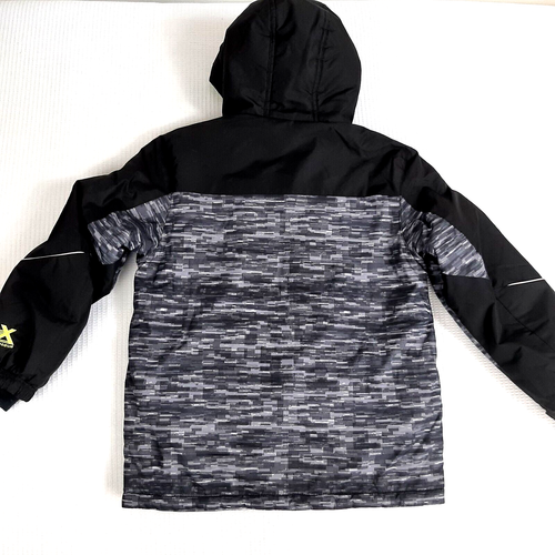 ZeroXposure Boys Ski Jacket Size M - 10 / 12 Hooded Lined Gray Full Zip Pockets - Picture 12 of 13
