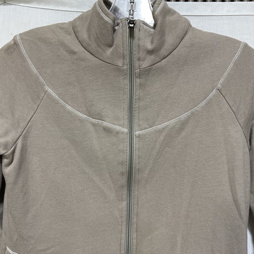 PUMA Womens Small Jacket Fitted Tan Outdoors Full Zip Long Sleeve Ladies - Picture 4 of 8