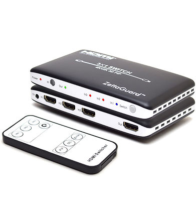 4K 3D 1080p 3 Port High Speed PIP Remote Control HDMI Switch Selector Splitter