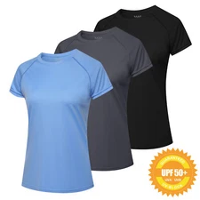 Mens UPF 50+ Rash Guard Short Sleeves Swim Shirts Swim Surf Fishing UV-Shirt