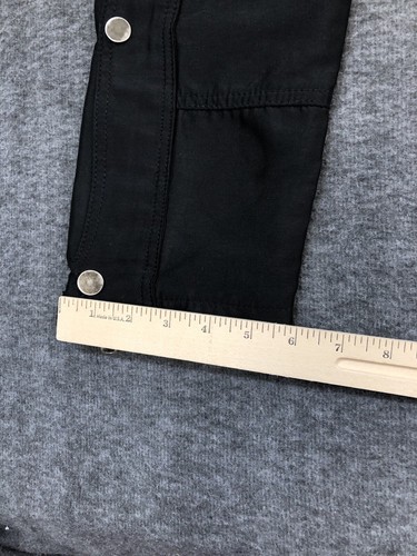 MNML Pants Mens 30 Black Cargo Utility Streetwear Snap Tapered Side Zipper - Picture 22 of 23