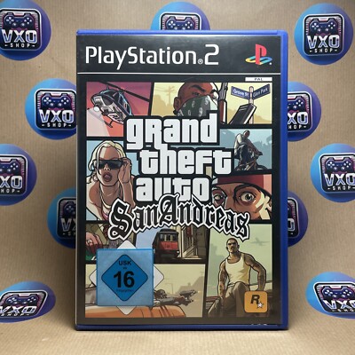Gta San Andreas PS2 PLAYSTATION 2 Komplette - Mit Englisch - Map Video-Spiel