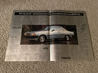 Vintage 1982 MAZDA 626 SPORT COUPE PRINT AD GREY SILVER 980s | eBay