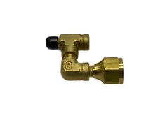 NOS Unbranded CGA-580 Gas Regulator 1/4” NPT Right Angle Inlet Connector 