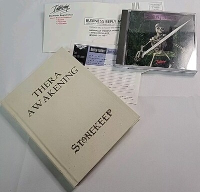 Stonekeep PC Interplay tomestone shaped box 1st print book CIB