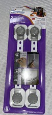 Dreambaby Twist 'N Lock Gray/White Plastic Adhesive Multi-Use Latch 2 pk