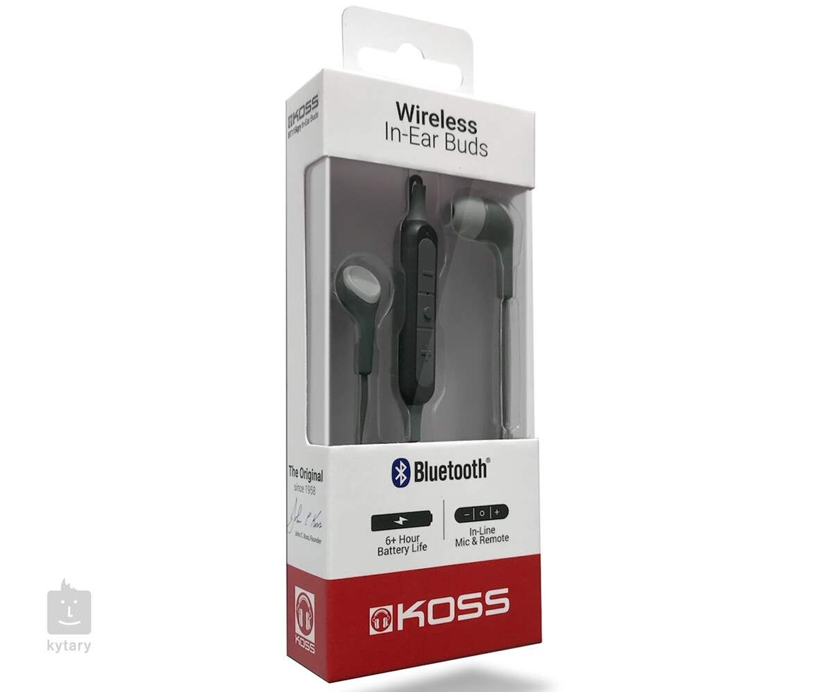 【中古】(未使用･未開封品)Koss BT115i ワイヤレス Bluetooth イヤホン インラインマイク ボリュームコントロール タッチリモコン 防汗 ダークグレー ブラック Koss BT115i ワイヤレス Bluetooth イヤホン インラインマイク