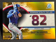 2023 Bowman Chrome GOLD REF BOWMAN SCOUTS TOP 100 #82 Dustin Harris 33/50