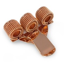 Triple Metal Pen Holder with Pocket Clip For Doctors/Nurses Rose Gold Pack of 3
