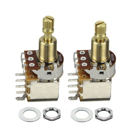 2 PIEZAS Interruptor potenciómetro de empuje para guitarra de eje largo A/B 250/500 de cobre - Imagen 18 de 20