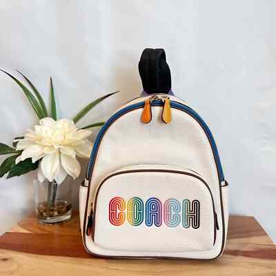 NWT Coach Mini Court Backpack With Rainbow Coach | eBay