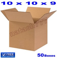 50 - 10x10x9 Cardboard Boxes 32-ECT Mailing Packing Shipping Corrugated Carton