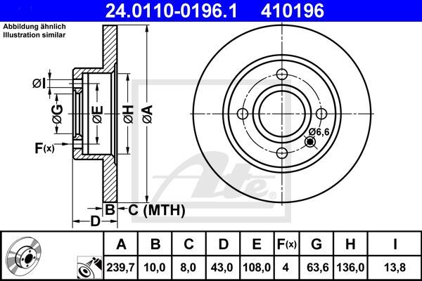 Disques de frein avant pour Ford Fiesta 3 et Escort 5 essence et diesel