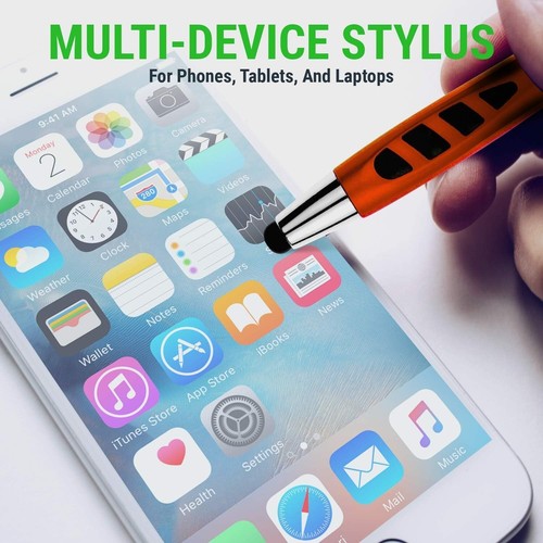 Stylus Pen 2-in-1 Touch Screen & Ballpoint Pen Assorted Colors 7 Pack - Picture 6 of 9