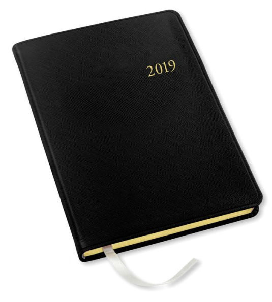2019 Gallery Leather Desk Weekly Planner Acadia Black 8 X5 5 For