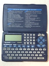 Sharp EL-6890 Blue 256K 4-Line Backlit Display 6V Handheld Electronic Organizer