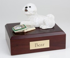Bichon Frise Pet Funeral Cremation Urn Available in 3 Different Colors  4 Sizes