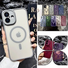 For iPhone 17 16 Pro Max 15 14 13 12 Magnetic Shockproof Phone Case W/ Lens Flim