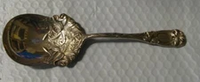 New Art By Durgin Art Nouveau Sterling Silver Large Heavy Berry Spoon 8.75”