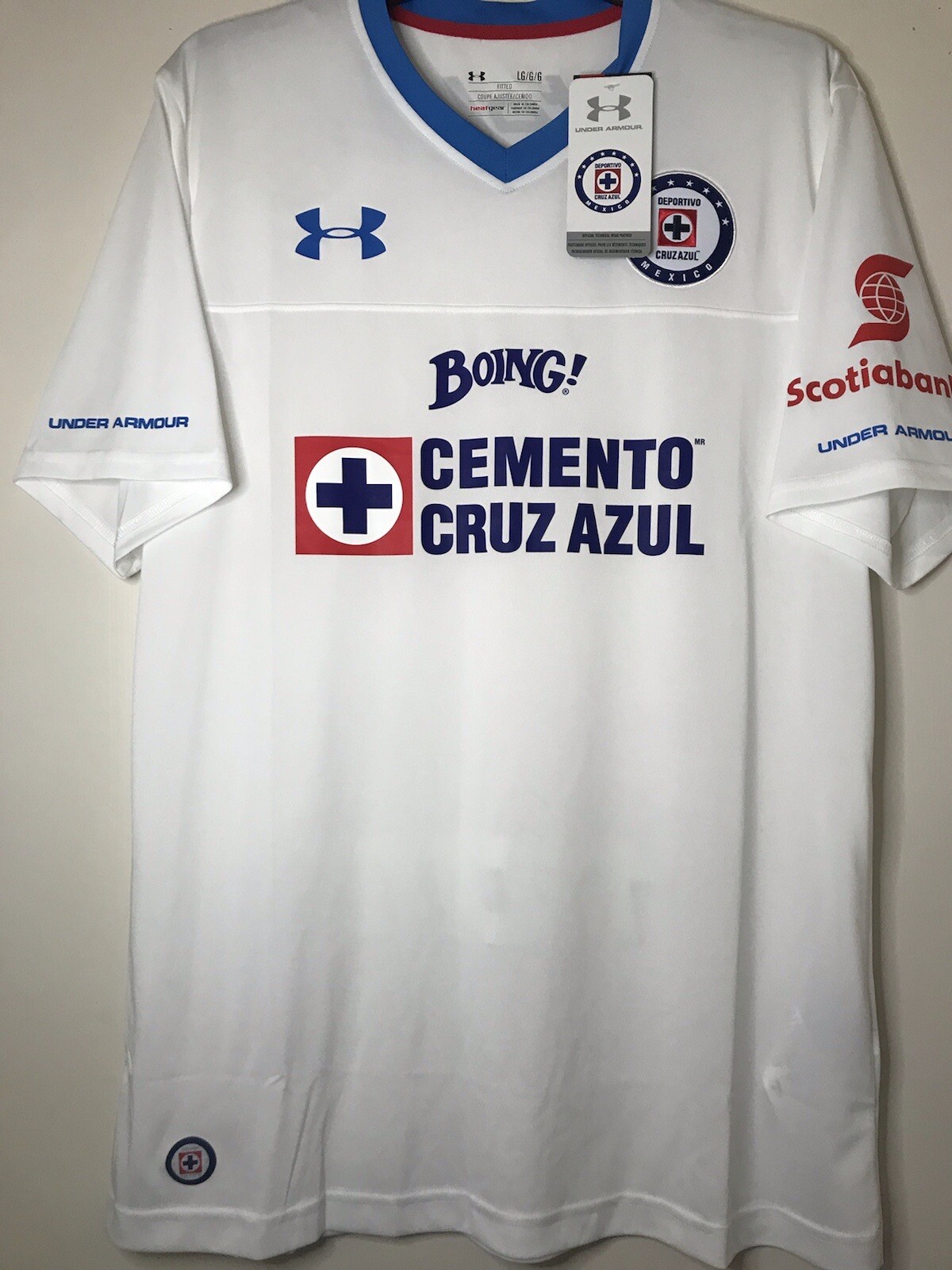 NWT 2016 Cruz Azul Under Armour Mexico Liga MX Authentic Football Jersey Size L