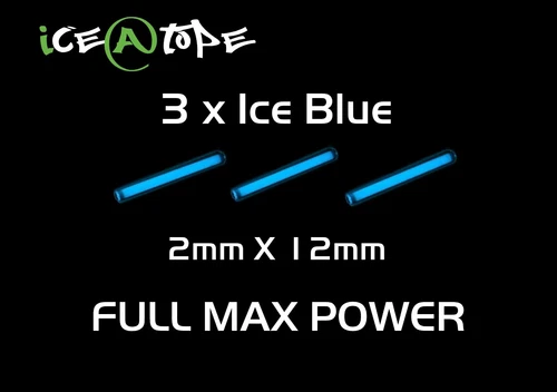 ICEATOPE 3 X ICE BLUE Isotopes Isotope Betalights 2mm X 12mm FULL MAX POWER