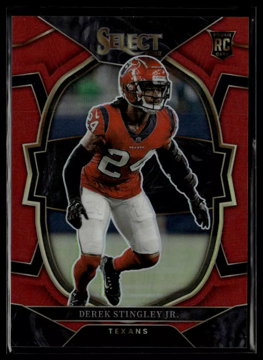 DEREK STINGLEY JR. 2022 Panini Select Red Prizm /99 Rookie Texans #48