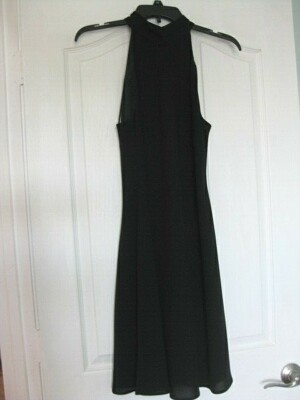Women's JONES WEAR Solid Black Halter Flare Dress - Strappy Back Size 8 |  eBay