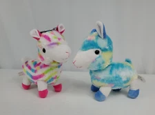 Toy Factory 2020 Llama Plush Lot of 2 Sorbet Stuffed Animal Toys 6.5 Inch New