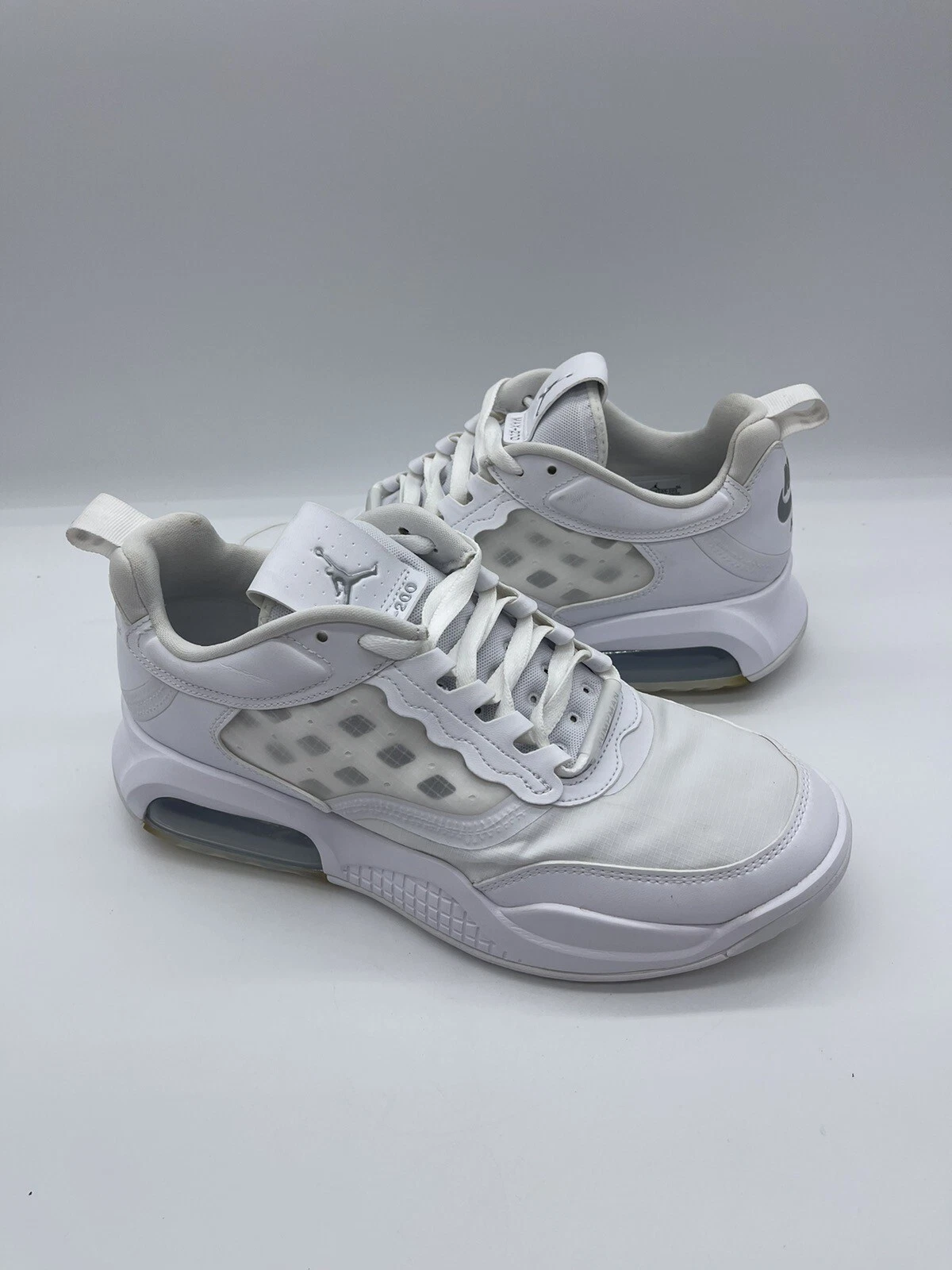 Scarpe Nike Air Jordan Max 200 Uomo Taglia 9.5 Sneakers CD6105 101 Bianco Met Argento