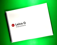 Owners Manual for Leica Q Camera 129 Pages W/Clear Covers 