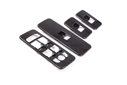 Carbon ABS Window Lift Switch Button Trim For Land Rover Discovery Sport 2015-19 - Foto 2 di 12