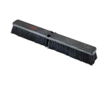Winco BRFF-18K 18'' Fine Medium Duty Push Broom Head w/ Black Bristles