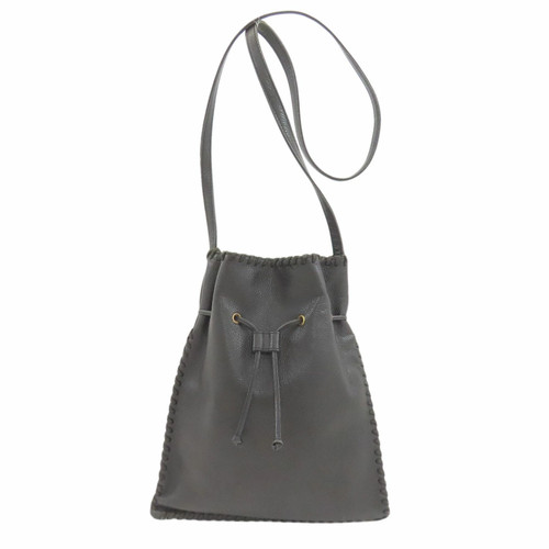 Yves Saint Laurent Braided Shoulder Bag Leather Women's [Used] [YVES SAINT