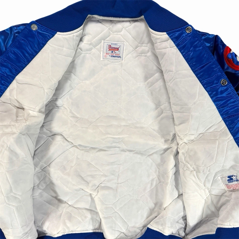 NWT Vintage Chicago Cubs Starter Satin Jacket Diamond Collection Sz Large SEALED - Image 4 of 4